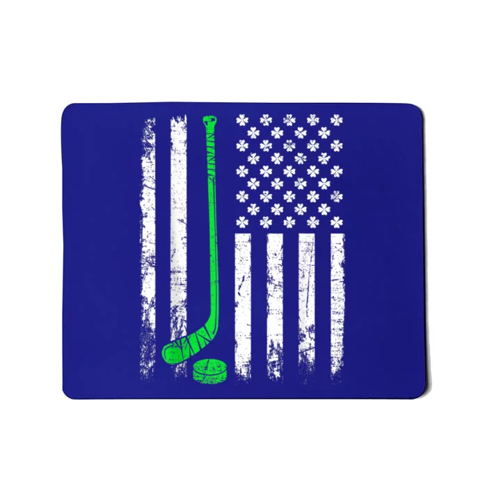 Vintage Hockey St Patricks Day American Flag Shamrock Great Gift Mousepad