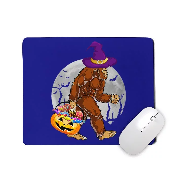 Vintage Halloween Scary Bigfoot Witch Hat Moon Witchy Gift Mousepad