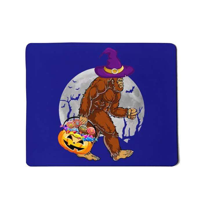 Vintage Halloween Scary Bigfoot Witch Hat Moon Witchy Gift Mousepad