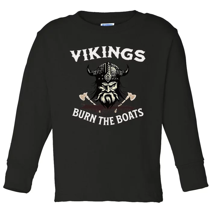 Vikings High School College Sports Motivation Toddler Long Sleeve Shirt