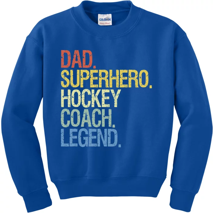 Vintage Hockey Saying Coach Ice Hockey Player Kids Sweatshirt