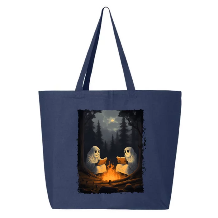 Vintage Halloween Spooky Ghost Reading Book Camping Gothic Cute Gift 25L Jumbo Tote