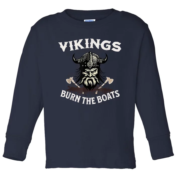 Vikings High School College Sports Motivation Toddler Long Sleeve Shirt