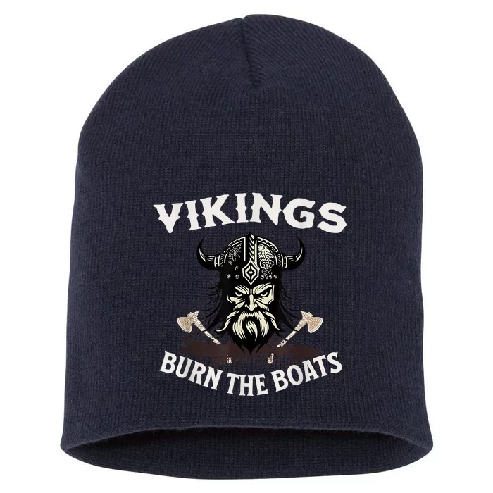 Vikings High School College Sports Motivation Short Acrylic Beanie