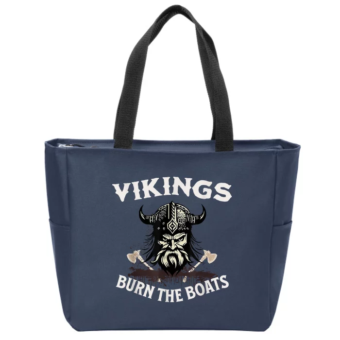 Vikings High School College Sports Motivation Zip Tote Bag