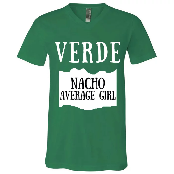 Verde Hot Sauce Packet Group Costume V-Neck T-Shirt