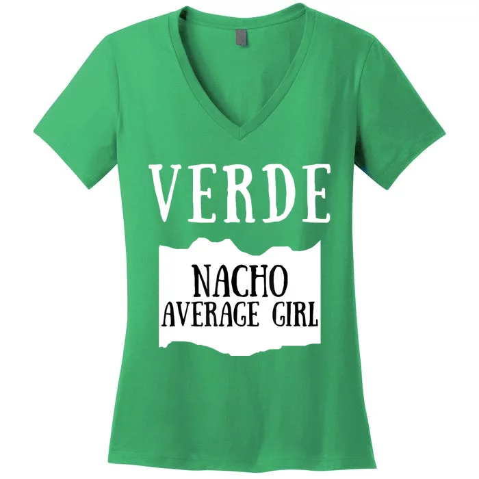 Verde Hot Sauce Packet Group Costume Women's V-Neck T-Shirt