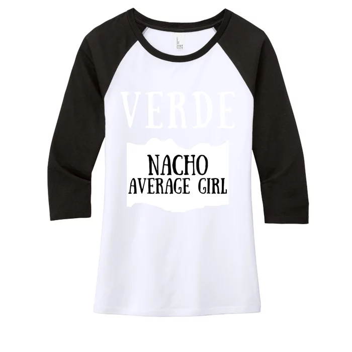 Verde Hot Sauce Packet Group Costume Women's Tri-Blend 3/4-Sleeve Raglan Shirt