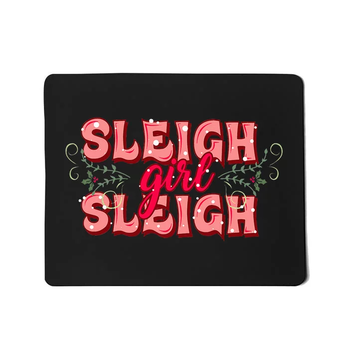 Vintage Holiday Sleigh Festive Xmas Mousepad