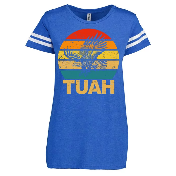 Vintage Hawk Tuah Hilarious Enza Ladies Jersey Football T-Shirt