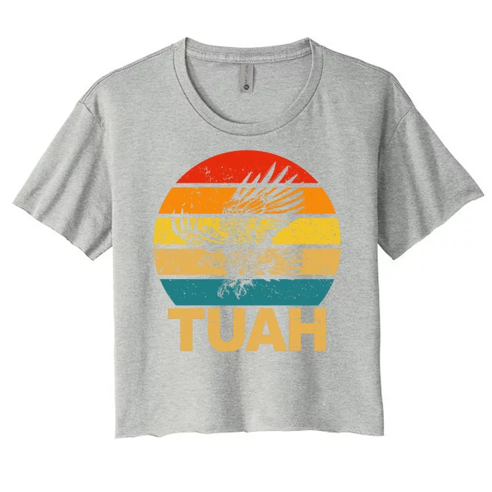 Vintage Hawk Tuah Hilarious Women's Crop Top Tee