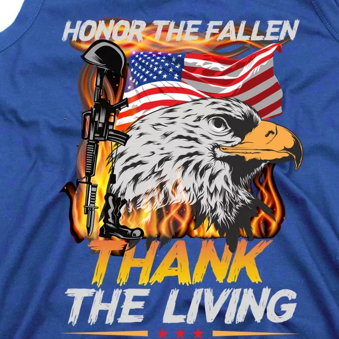 Veteran Honor The Fallen Thank The Living Usa Flag Gift Tank Top