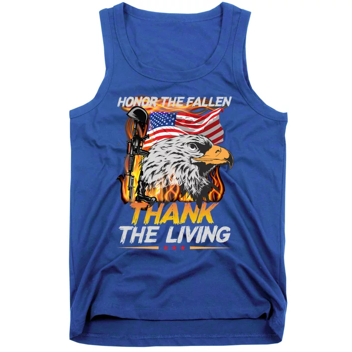 Veteran Honor The Fallen Thank The Living Usa Flag Gift Tank Top