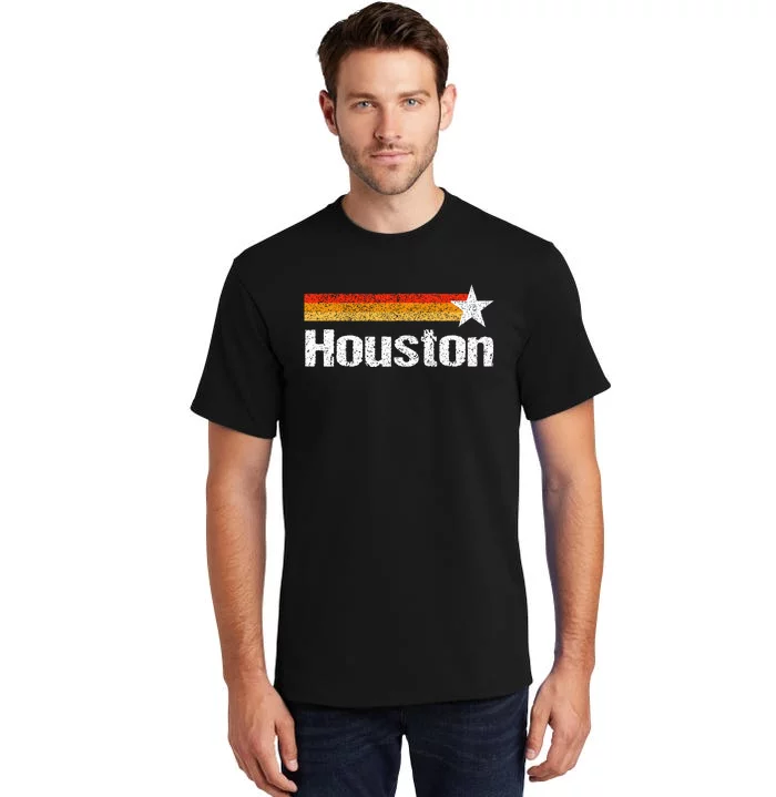 Vintage Houston Texas Houston Strong Stripes Usa Texas Tall T-Shirt