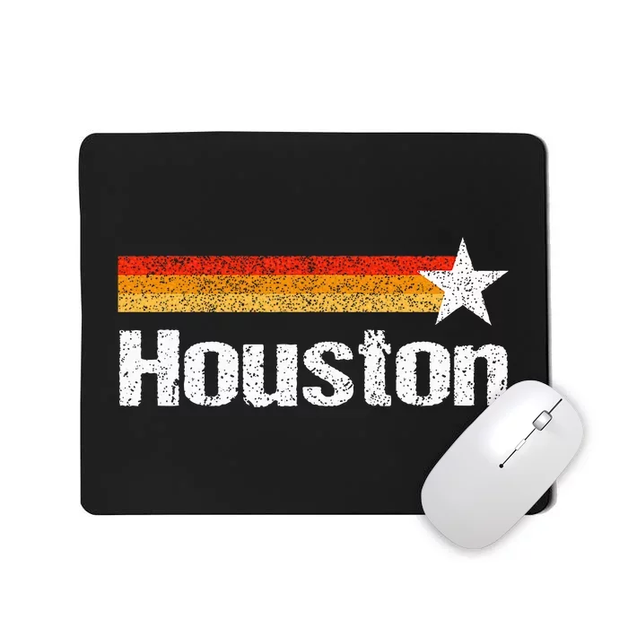 Vintage Houston Texas Houston Strong Stripes Usa Texas Mousepad