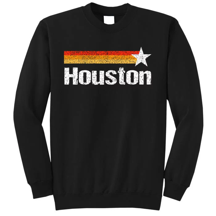 Vintage Houston Texas Houston Strong Stripes Usa Texas Tall Sweatshirt