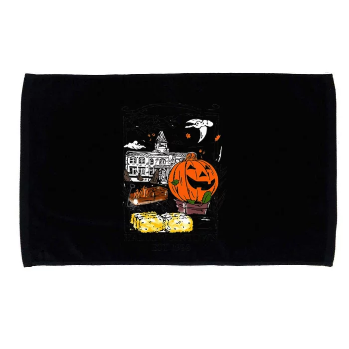 Vintage Halloween Town Gift Microfiber Hand Towel