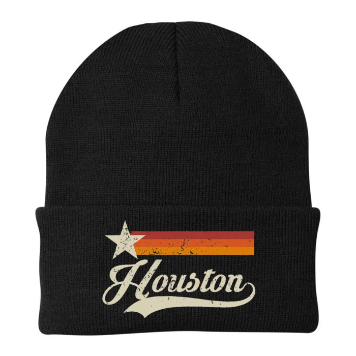 Vintage Houston Texas Houston Baseball Proud Knit Cap Winter Beanie