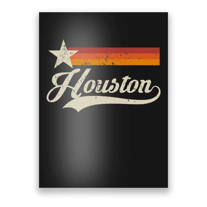 Vintage Houston Texas Houston Baseball Proud Poster