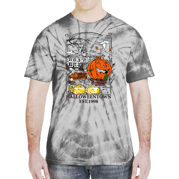 Vintage Halloween_ Town Halloween Gift Tie-Dye T-Shirt