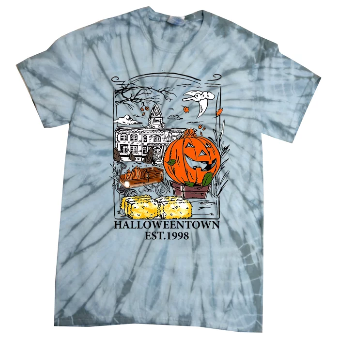 Vintage Halloween_ Town Halloween Gift Tie-Dye T-Shirt