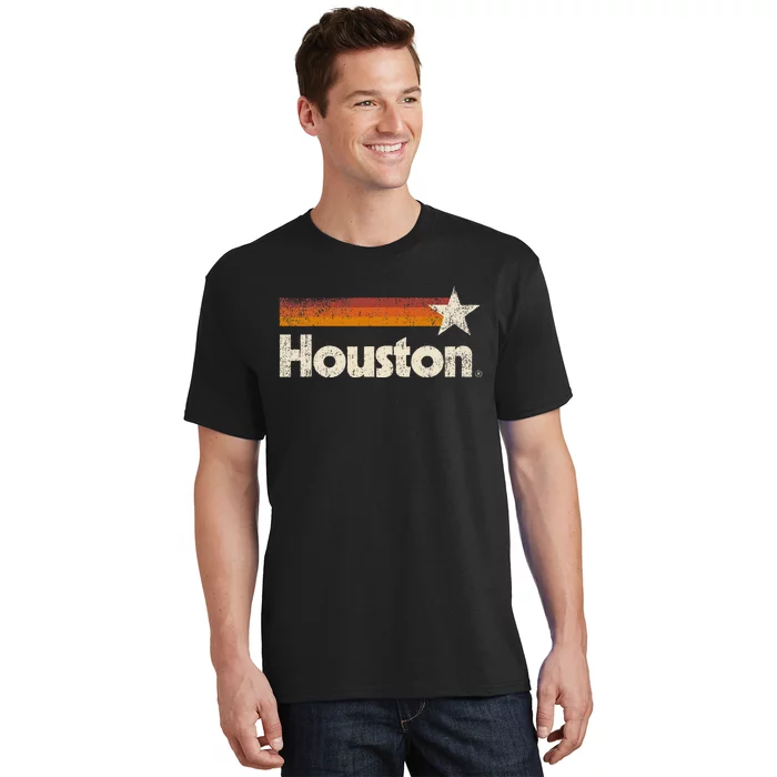 Vintage Houston Texas Houston Strong Stripes T-Shirt