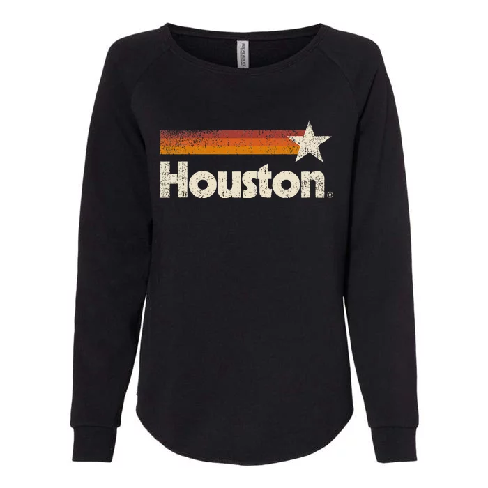 Vintage Houston Texas Houston Strong Stripes Womens California Wash Sweatshirt