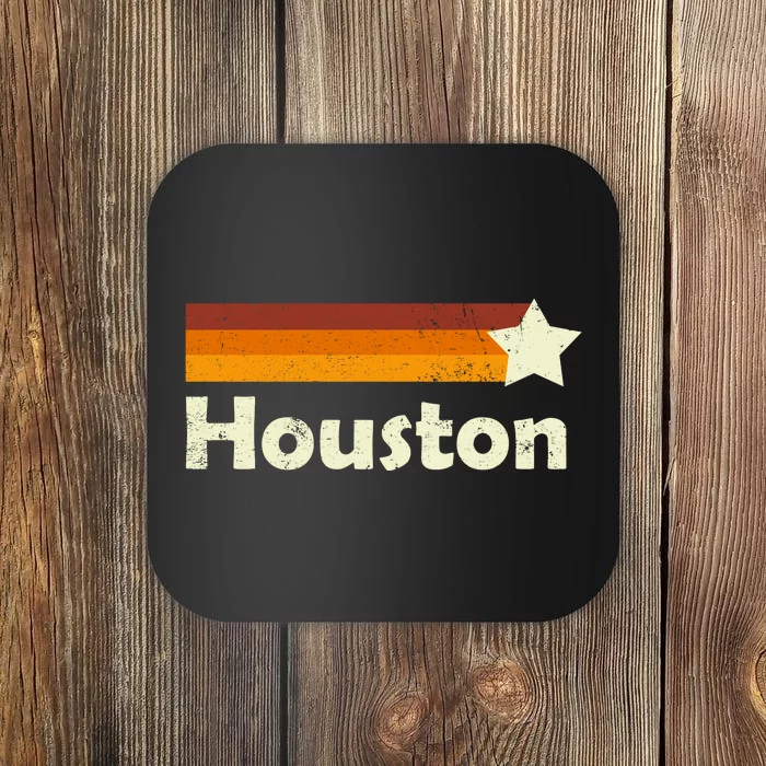 Vintage Houston Texas Logo Coaster