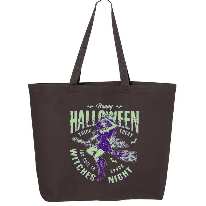 Vintage Halloween Too Cute To Spook Witches Night 25L Jumbo Tote