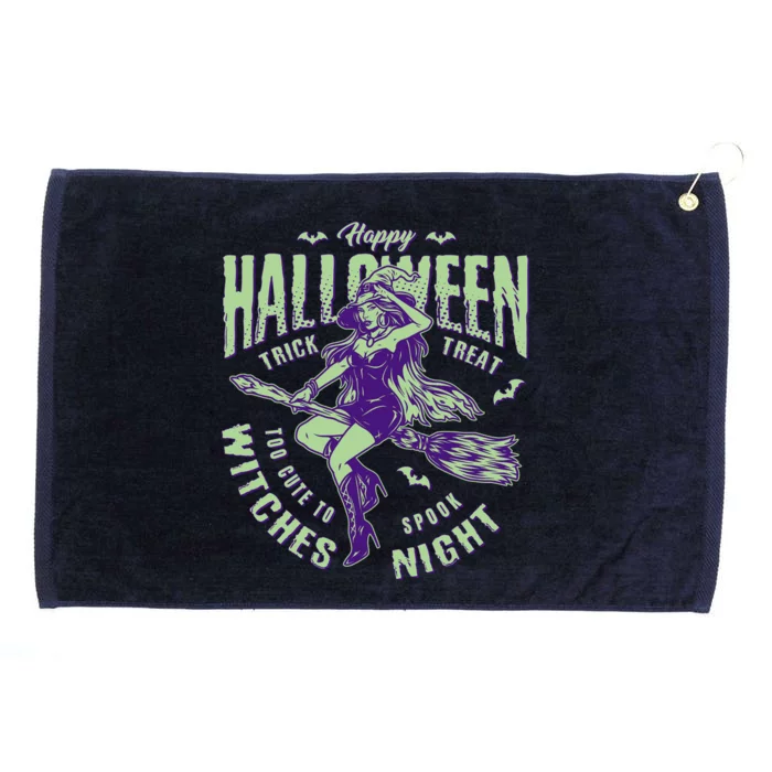 Vintage Halloween Too Cute To Spook Witches Night Grommeted Golf Towel