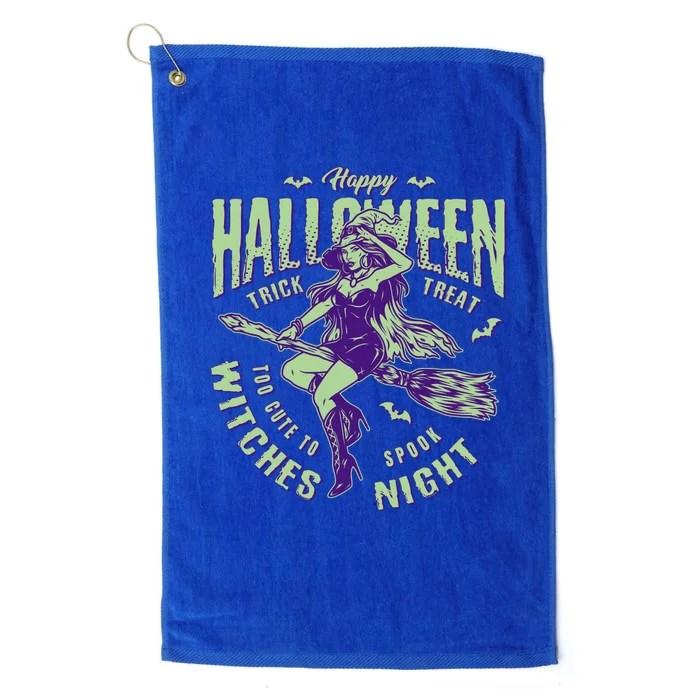 Vintage Halloween Too Cute To Spook Witches Night Platinum Collection Golf Towel