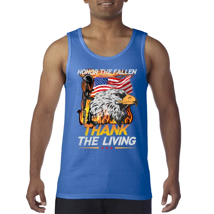 Veteran Honor The Fallen Thank The Living Usa Flag Gift Tank Top