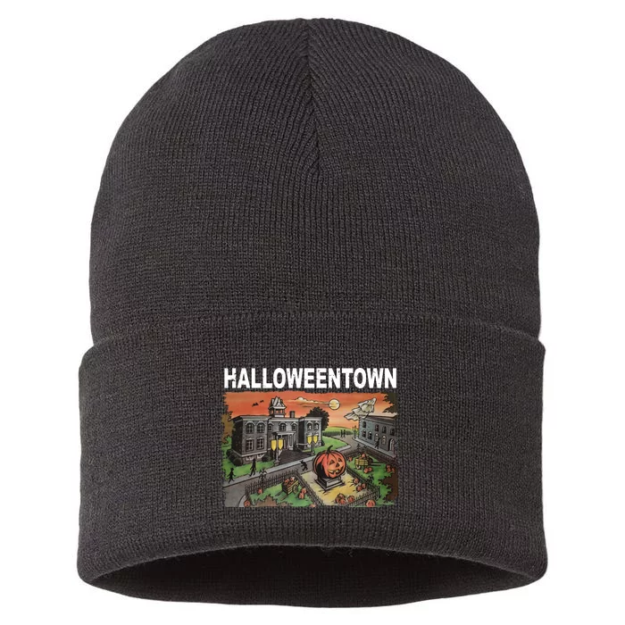 Vintage Halloween Town Sustainable Knit Beanie