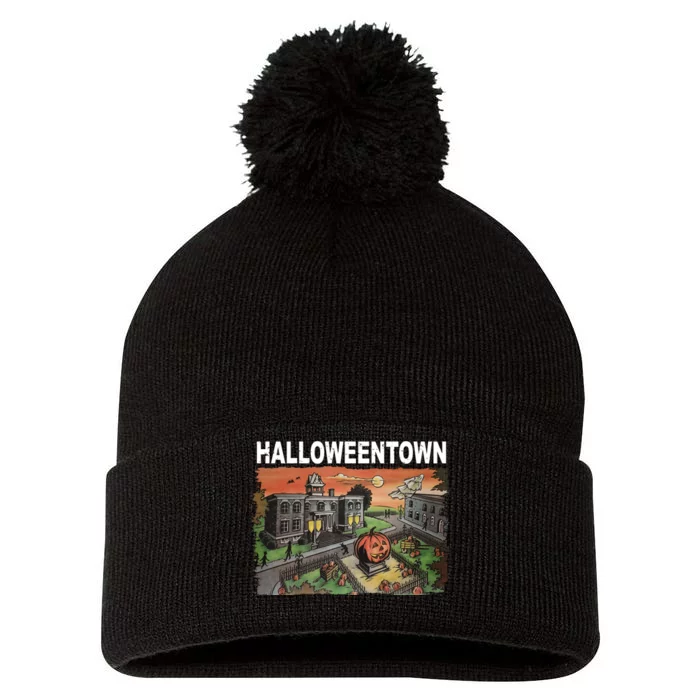 Vintage Halloween Town Pom Pom 12in Knit Beanie