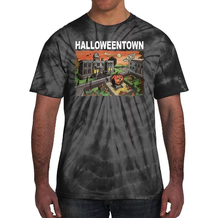 Vintage Halloween Town Tie-Dye T-Shirt