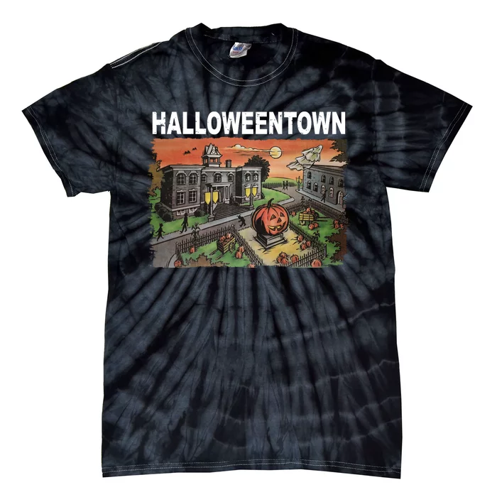 Vintage Halloween Town Tie-Dye T-Shirt