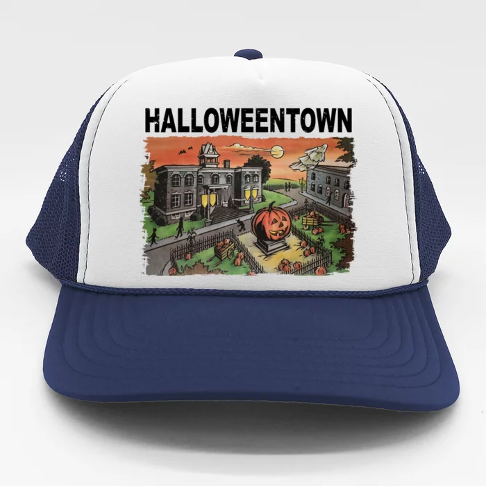 Vintage Halloween Town Trucker Hat