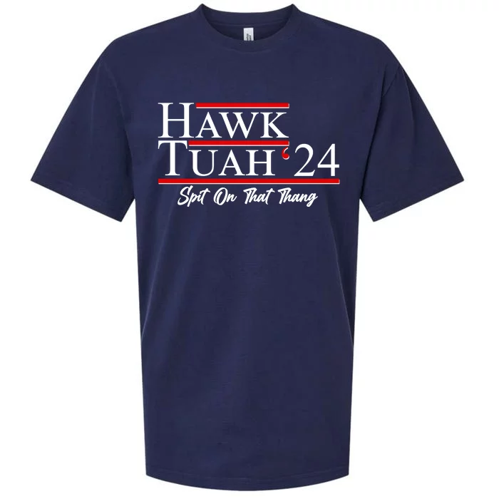 Vote Hawk Tuah 2024 Spit On That Thang Sueded Cloud Jersey T-Shirt