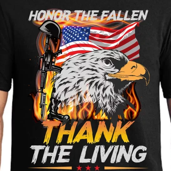 Veteran Honor The Fallen Thank The Living Usa Flag Gift Pajama Set