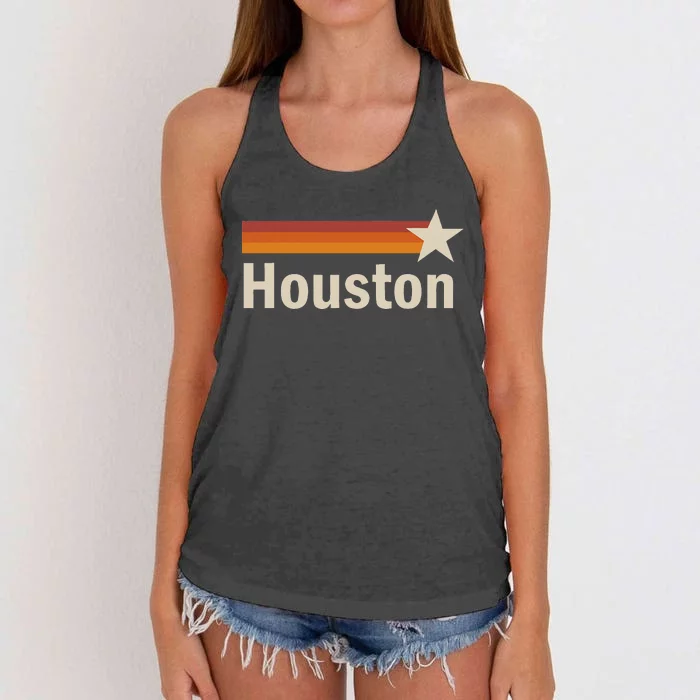 Vintage Houston Texas Women's Knotted Racerback Tank