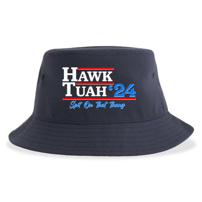 Vote Hawk Tuah 2024 Spit On That Thang Sustainable Bucket Hat