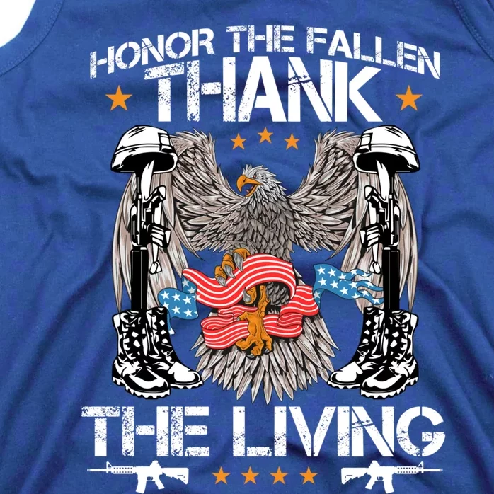 Veteran Honor The Fallen Thank The Living Usa Flag Gift Tank Top