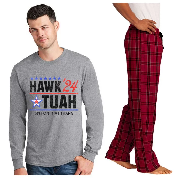 Vintage Hawk Tauh 24 Sarcastic Parody Long Sleeve Pajama Set