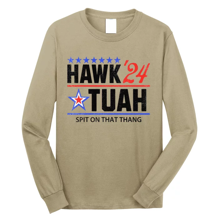 Vintage Hawk Tauh 24 Spit On That Thang Sarcastic Parody Long Sleeve Shirt