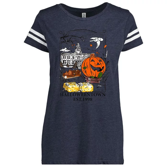 Vintage Halloween Town  Wo Gift Enza Ladies Jersey Football T-Shirt