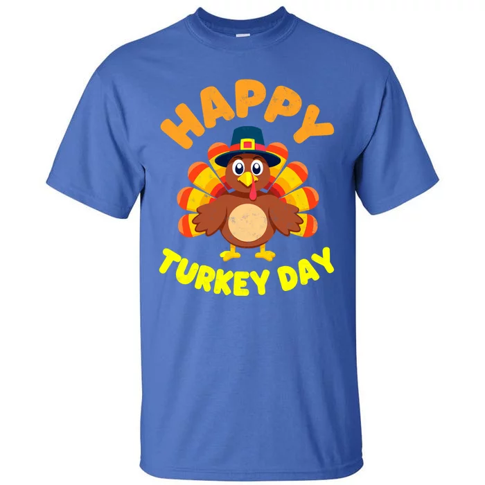 Vintage Happy Turkey Day Thanksgiving Harvest Festival Cool Gift Tall T-Shirt