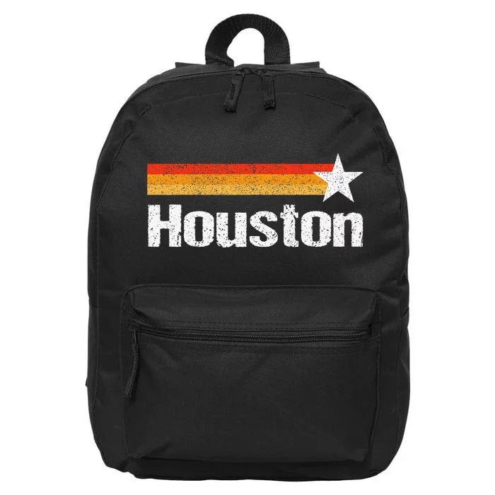 Vintage Houston Texas Houston Strong Stripes Usa Texas 16 in Basic Backpack