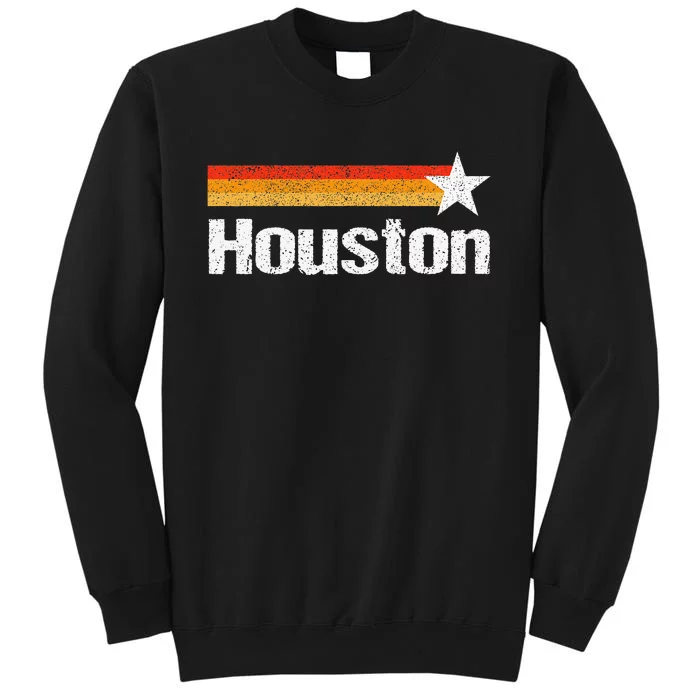 Vintage Houston Texas Houston Strong Stripes Usa Texas Tall Sweatshirt