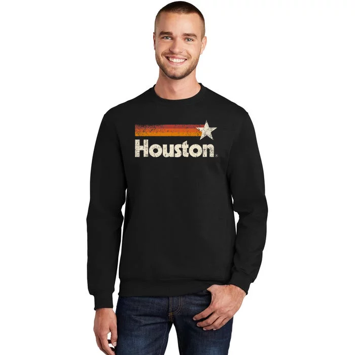 Vintage Houston Texas Houston Strong Stripes Tall Sweatshirt