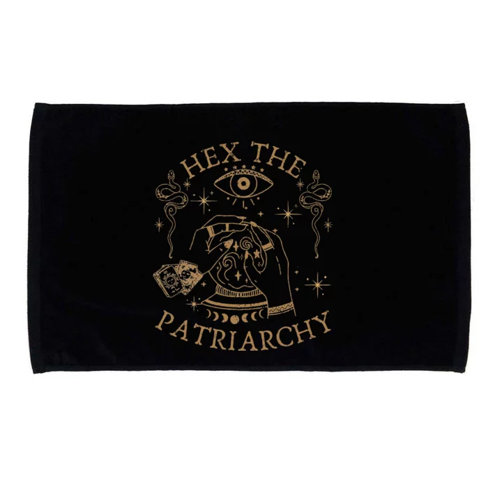 Vintage Hex The Patriarchy Feminist Witch Microfiber Hand Towel